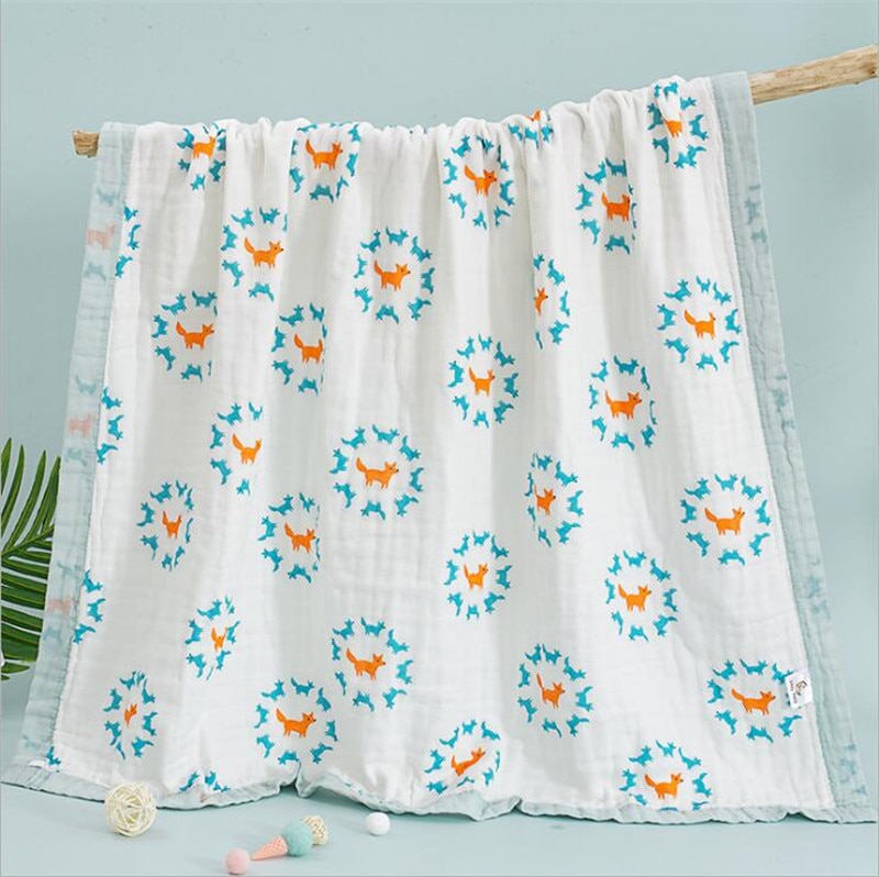 6 Layers Animals Vehicles Dinos Fruits Printed Baby Blanket Swaddle 6 Layers Animals Vehicles Dinos Fruits Printed Baby Blanket Swaddle