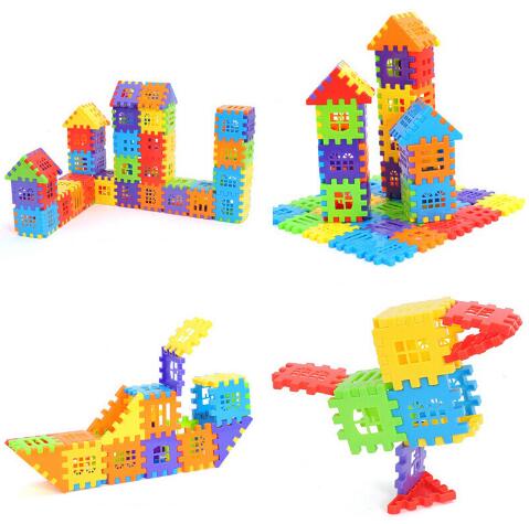 Set of 24 Multicolored Plastic Blocks Set of 24 Multicolored Plastic Blocks