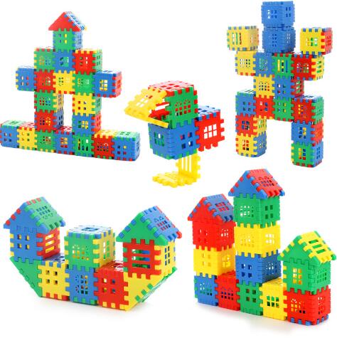 Set of 24 Multicolored Plastic Blocks Set of 24 Multicolored Plastic Blocks