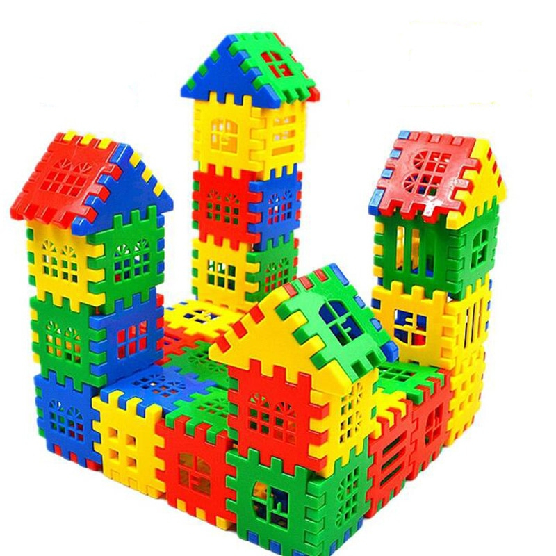 Set of 24 Multicolored Plastic Blocks Set of 24 Multicolored Plastic Blocks