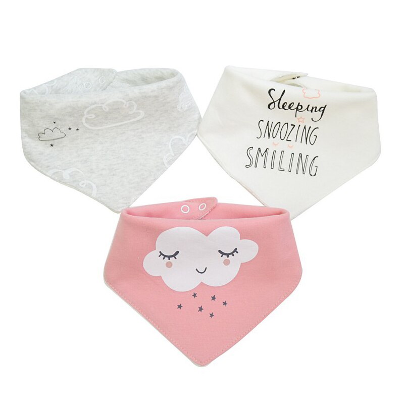 Baby 3 Layers Cotton Bibs 3 pcs Set