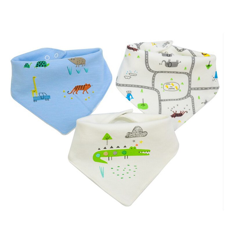 Baby 3 Layers Cotton Bibs 3 pcs Set
