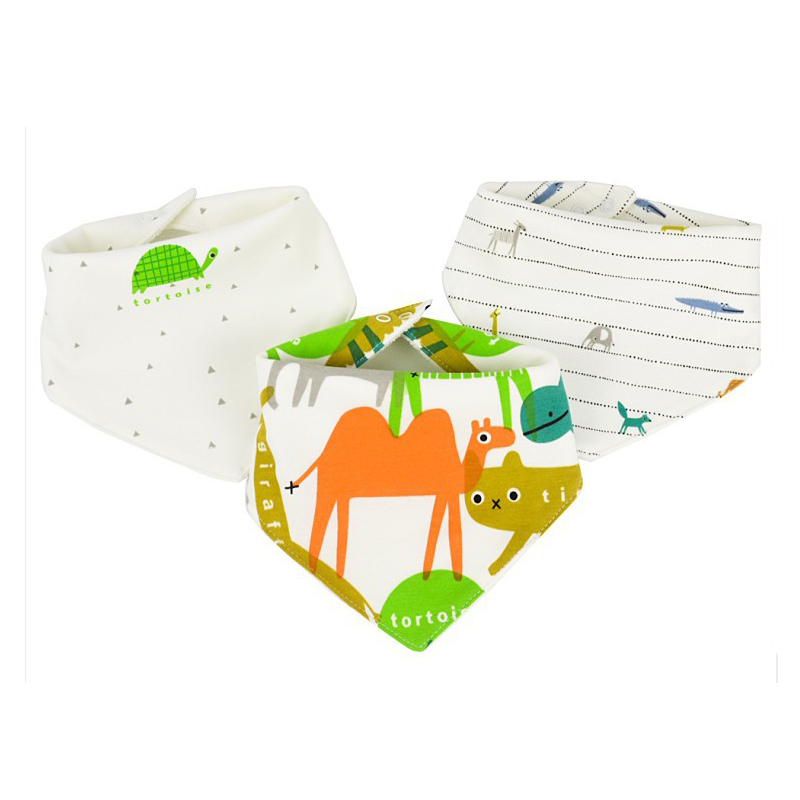 Baby 3 Layers Cotton Bibs 3 pcs Set