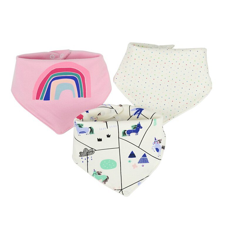 Baby 3 Layers Cotton Bibs 3 pcs Set