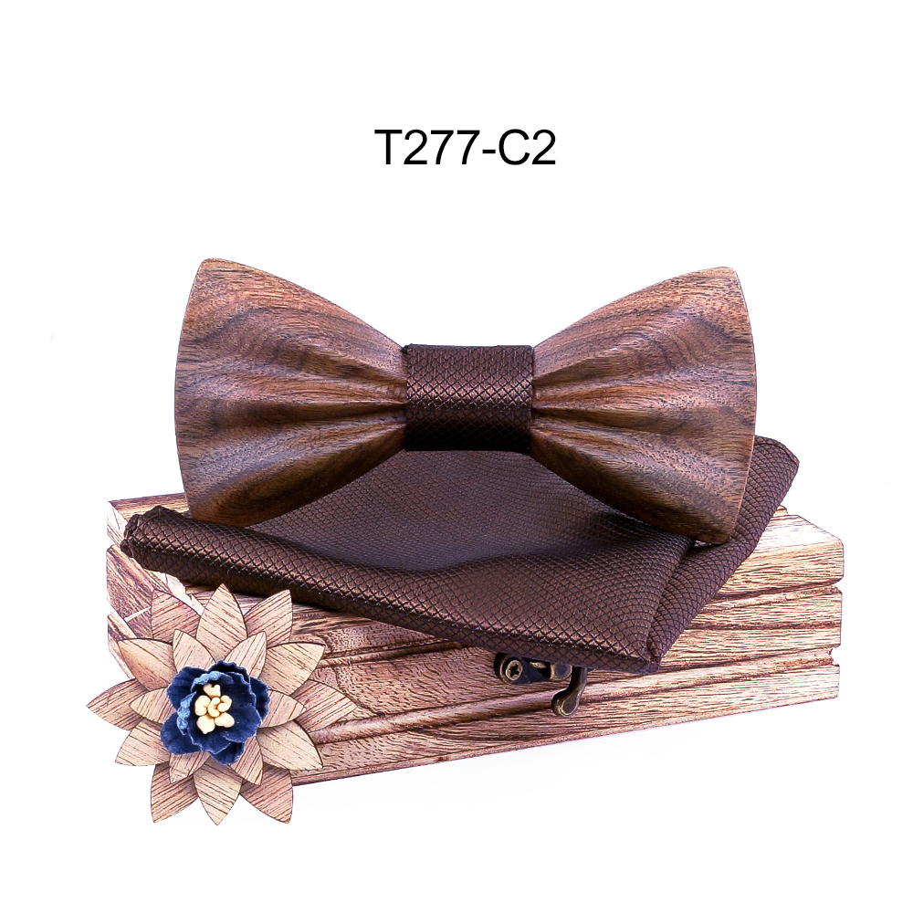 Boy's Fashion Wooden Bow Tie Set Boy's Fashion Wooden Bow Tie Set