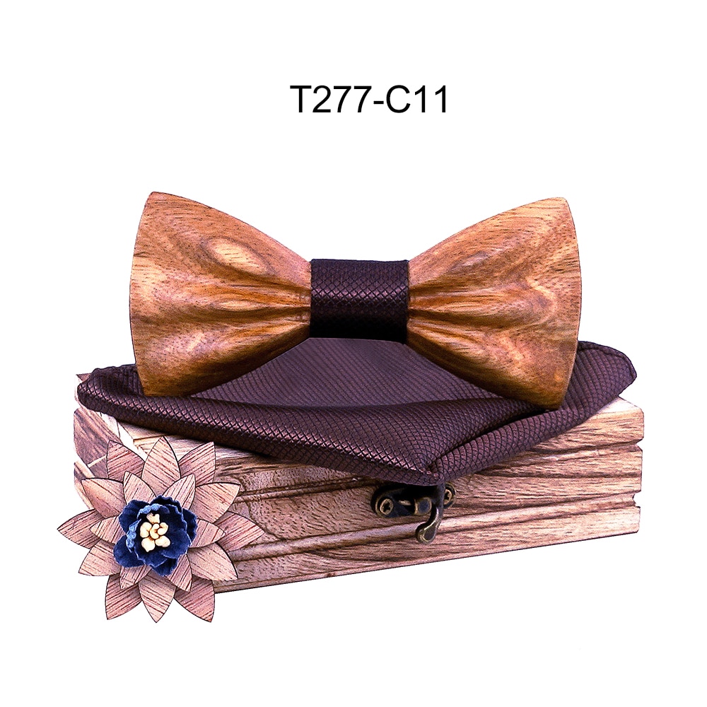 Boy's Fashion Wooden Bow Tie Set Boy's Fashion Wooden Bow Tie Set