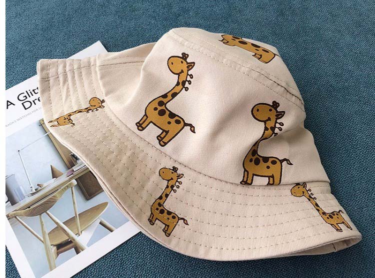 Cartoon Giraffe Printed Sun Hat for Kids Cartoon Giraffe Printed Sun Hat for Kids