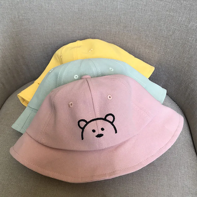 Cartoon Bear Printed Kid's Bucket Hat