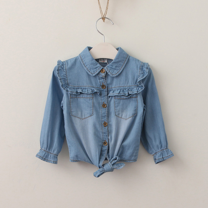 Girl's Boho Style Denim Shirt