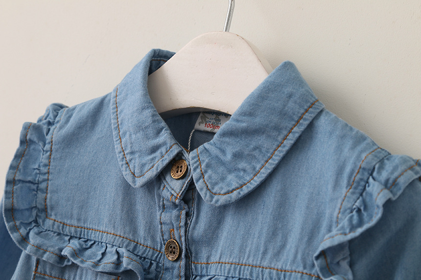Girl's Boho Style Denim Shirt