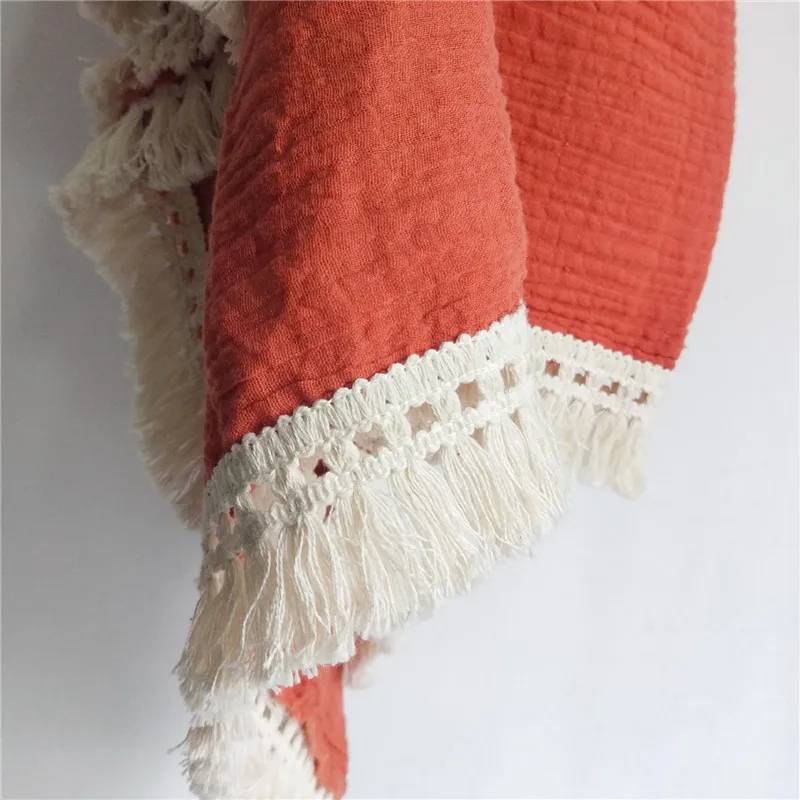 Baby Tassel Swaddle Blanket