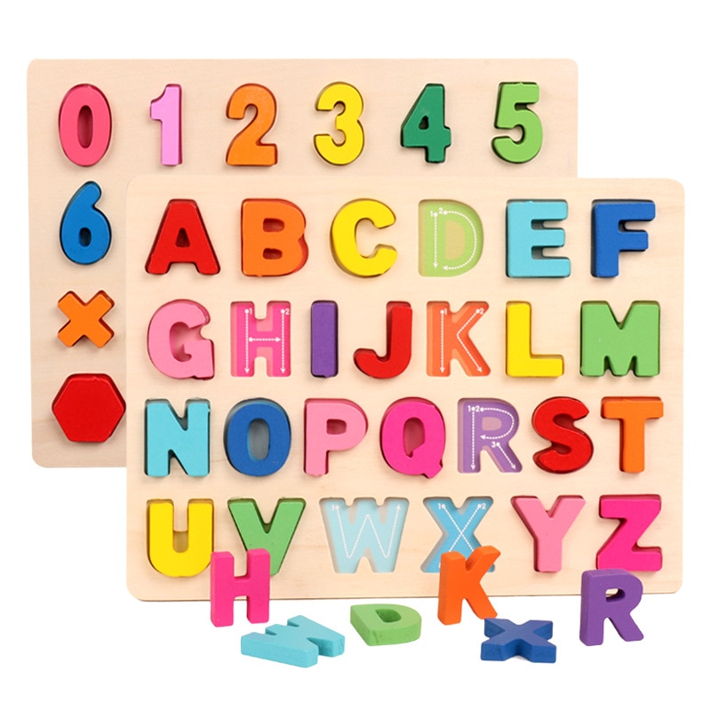 Kids Wooden 3D Alphabet Puzzle Board Kids Wooden 3D Alphabet Puzzle Board