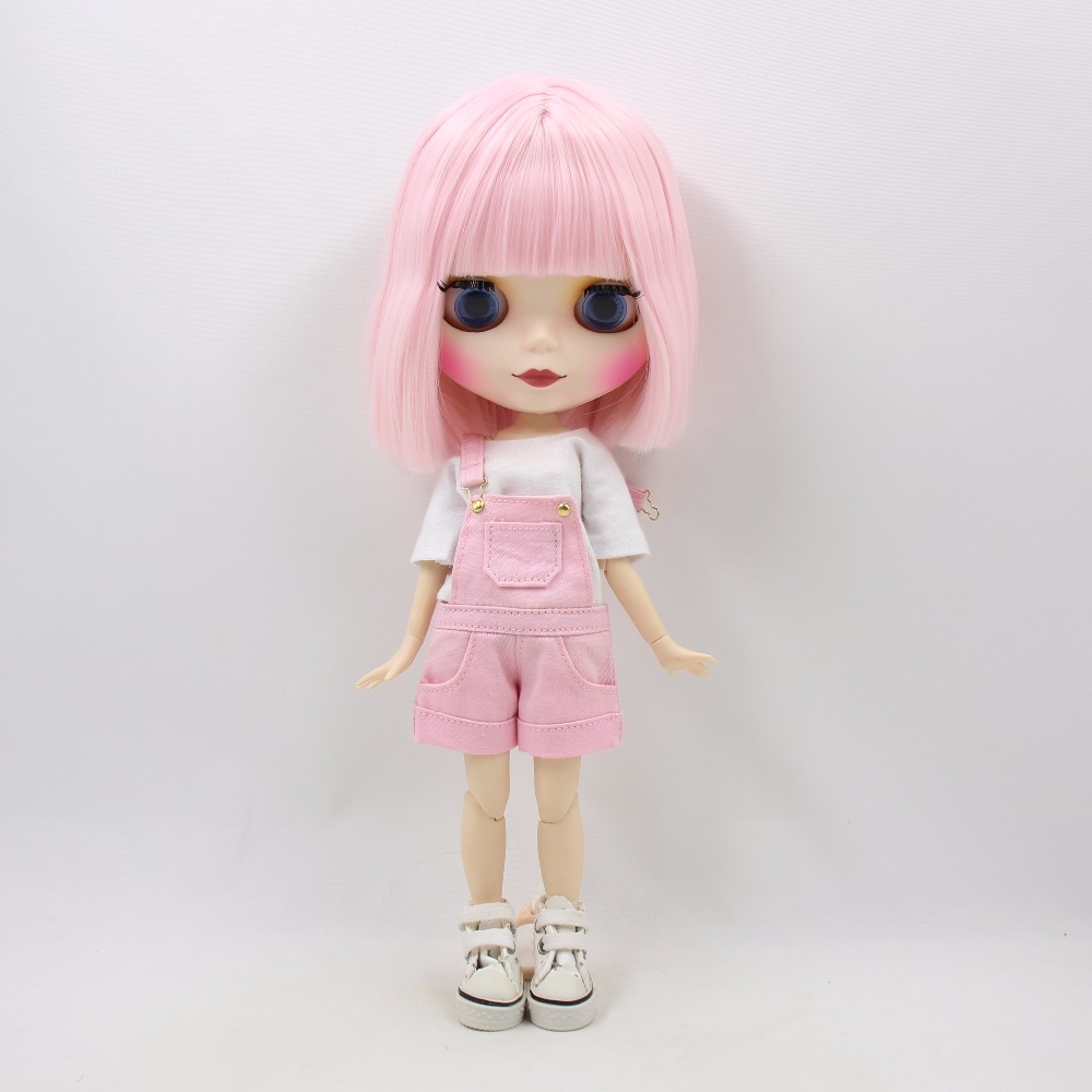 Short Pink Hair Blyth Doll with Joint/Normal Body for Kids