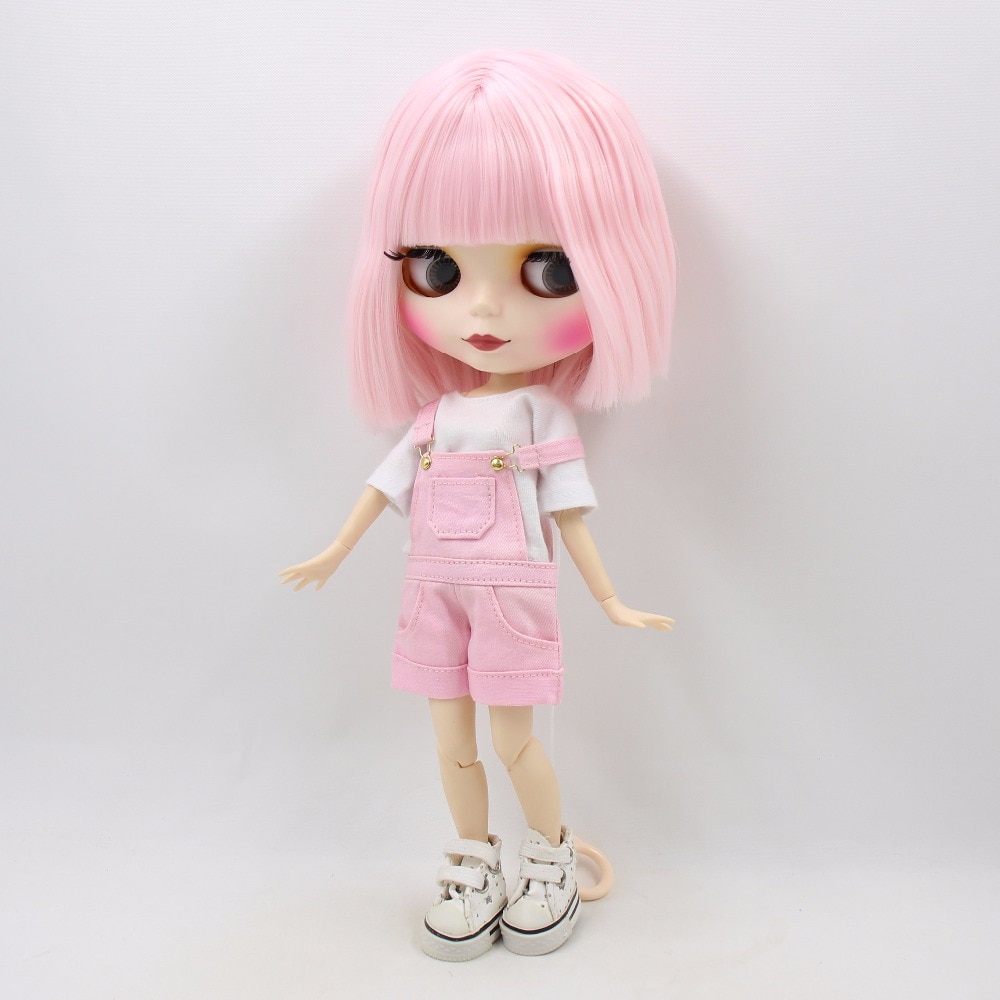Short Pink Hair Blyth Doll with Joint/Normal Body for Kids
